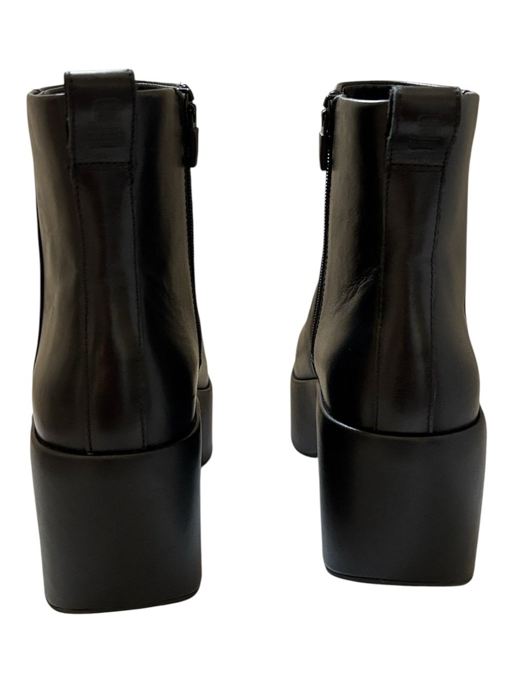 Fitflop Black PLATFFORMS Leather Heeled Ankle Boots Size US 9 / EU 41. - Picture 7 of 11